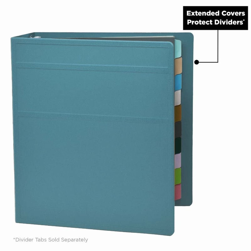 Carstens 2-Inch Heavy Duty 3-Ring Binder - Side Opening, Powder Blue, Durable Plastic, Precision No-Gap Rings, Waterproof Cover, No Pockets, Holds 300 US Letter Sheets, BPA-Free, Made in USA (2824-3R) - Image 5
